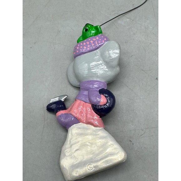 VTG Alberta's ceramic mold A-286 girl mouse ice skating ornament 1982 Jill READ - Picture 6 of 7